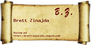 Brett Zinajda névjegykártya